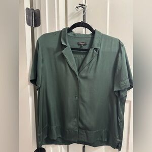 Quince Green Silk Blouse